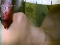 Masked whore 69 position with porn dog